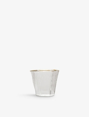 Seletti Diesel Living water glass distorted hammered 9.5cm (British brand)