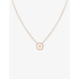 selfridges Van Cleef & Arpels Lucky Spring Plum Blossom 18ct Rose Gold and Mother-of-Pearl Pendant Necklace 42cm- Buy online at McGrocer