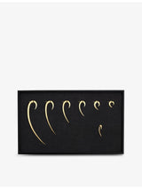selfridges Shaun Leane Iconic Hook Yellow-Gold Vermeil Plated Sterling-Silver and 0.04ct Diamond Earring Box Set- Buy online at McGrocer