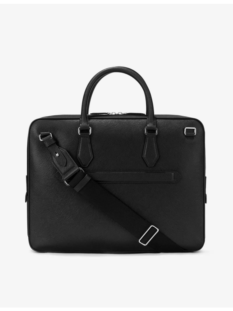 Montblanc logo-embellished leather document case, imported from the UK