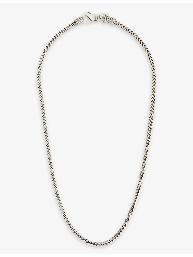 Emanuele Bicocchi sterling silver fargo chain necklace 50cm, UK version