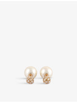 selfridges Ritika Ravi IVAR 18ct Yellow Gold Polki Diamond and Pearl Earrings- Buy online at McGrocer