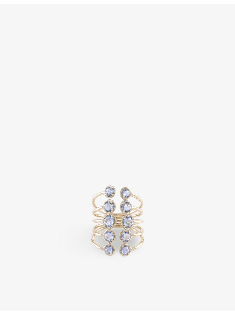 Ritika Ravi 18ct gold rose-cut sapphire ring, UK version