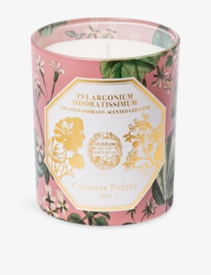 Carrière Frères Pelargonium Geranium scented candle 185g, imported from the UK