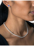 CARAT London silver and cubic zirconia stud earrings, imported from the UK