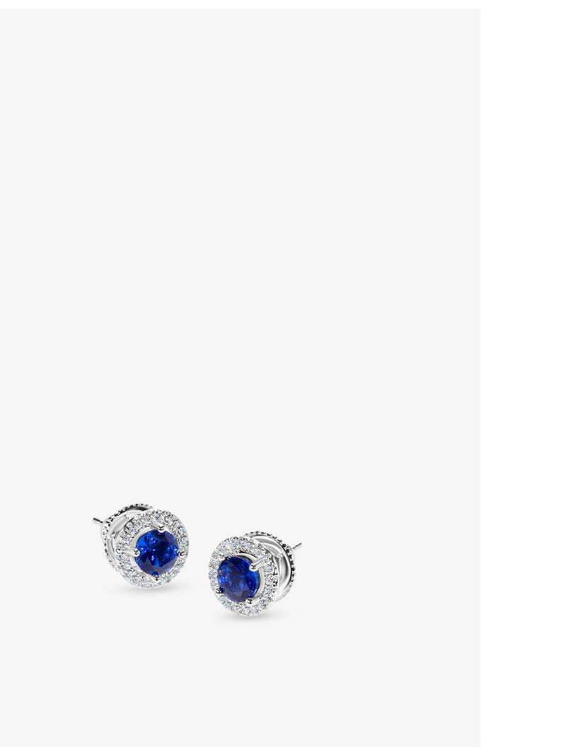 CARAT London silver and cubic zirconia stud earrings, imported from the UK