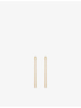 selfridges CARAT London Lennox Fringe Single Drop Earring in Yellow Gold Vermeil and Cubic Zirconia- Buy online at McGrocer