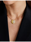 CARAT London vermeil pendant necklace with cubic zirconia, 40cm (British brand)