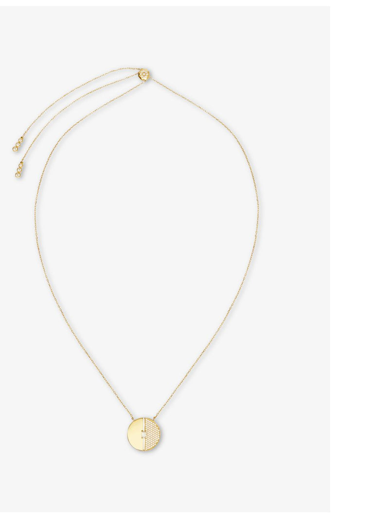 CARAT London vermeil pendant necklace with cubic zirconia, 40cm (British brand)