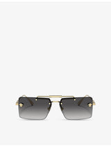 selfridges Versace VE2245 Rectangular-Frame Metal Sunglasses- Buy online at McGrocer