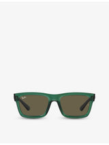 selfridges Ray-Ban RB4396 Warren Rectangle-Frame Acetate Sunglasses- Buy online at McGrocer