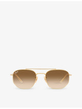 selfridges Ray-Ban RB3707 Faceted-Shape Metal Sunglasses- Buy online at McGrocer
