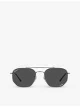 selfridges Ray-Ban RB3707 Irregular-Shape Gunmetal Sunglasses- Buy online at McGrocer
