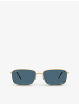 selfridges Ray-Ban RB3717 Rectangle-Frame Metal Sunglasses- Buy online at McGrocer