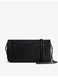 Zadig & Voltaire python-embossed leather clutch - British product