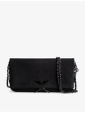 Zadig & Voltaire python-embossed leather clutch - British product