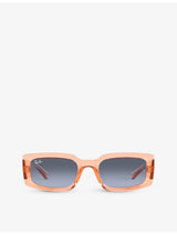 selfridges Ray-Ban RB4395 Kiliane Transparent Rectangle-frame Acetate Sunglasses- Buy online at McGrocer