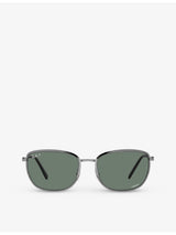 selfridges Ray-Ban RB3705 Chromance Square-Frame Metal Sunglasses- Buy online at McGrocer