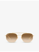 selfridges Ray-Ban RB3707 Faceted-Shape Metal Sunglasses- Buy online at McGrocer