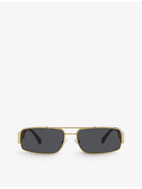 selfridges Versace VE2257 Greca Hardware Rectangle-Frame Metal Sunglasses- Buy online at McGrocer