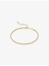 selfridges Monica Vinader 18ct Yellow Gold Vermeil Sterling Silver Rope Chain Bracelet- Buy online at McGrocer
