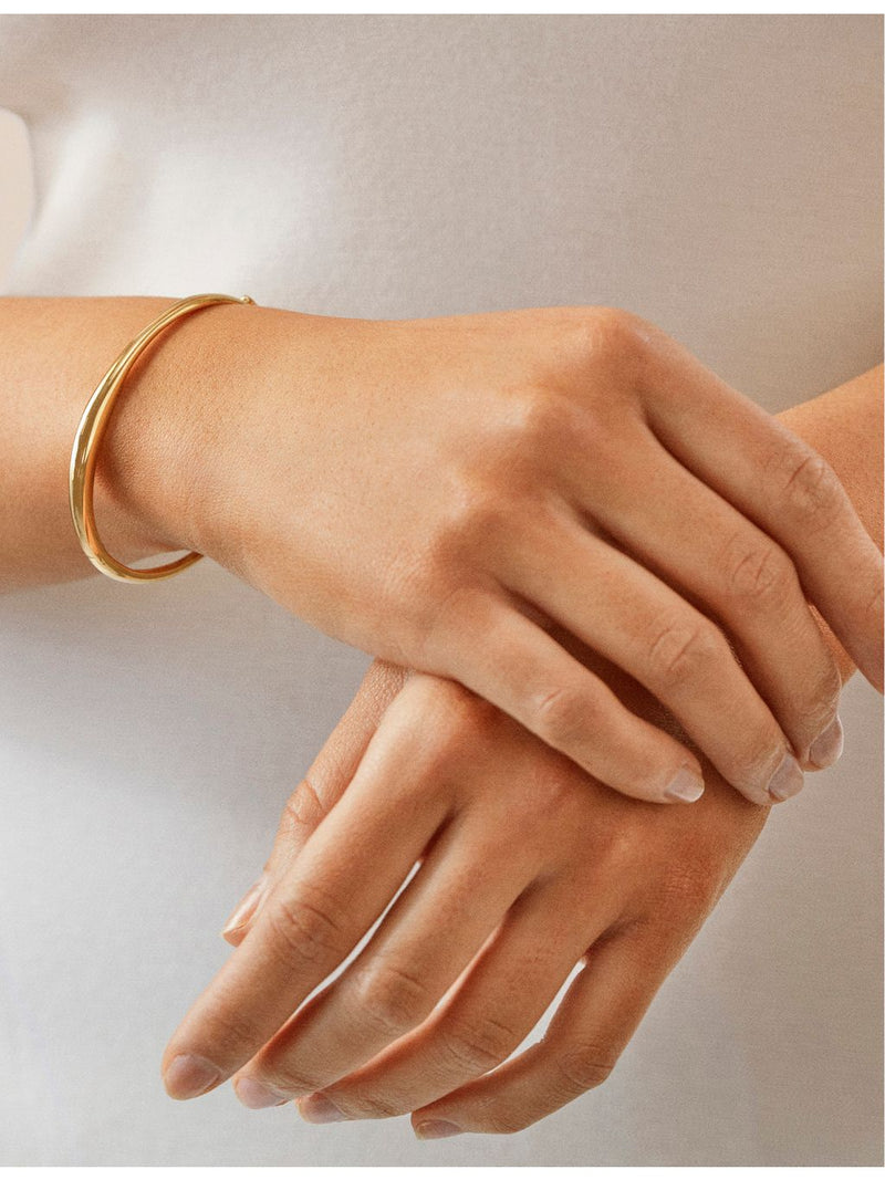 Monica Vinader Nura Reef gold-plated sterling silver bangle (British brand)