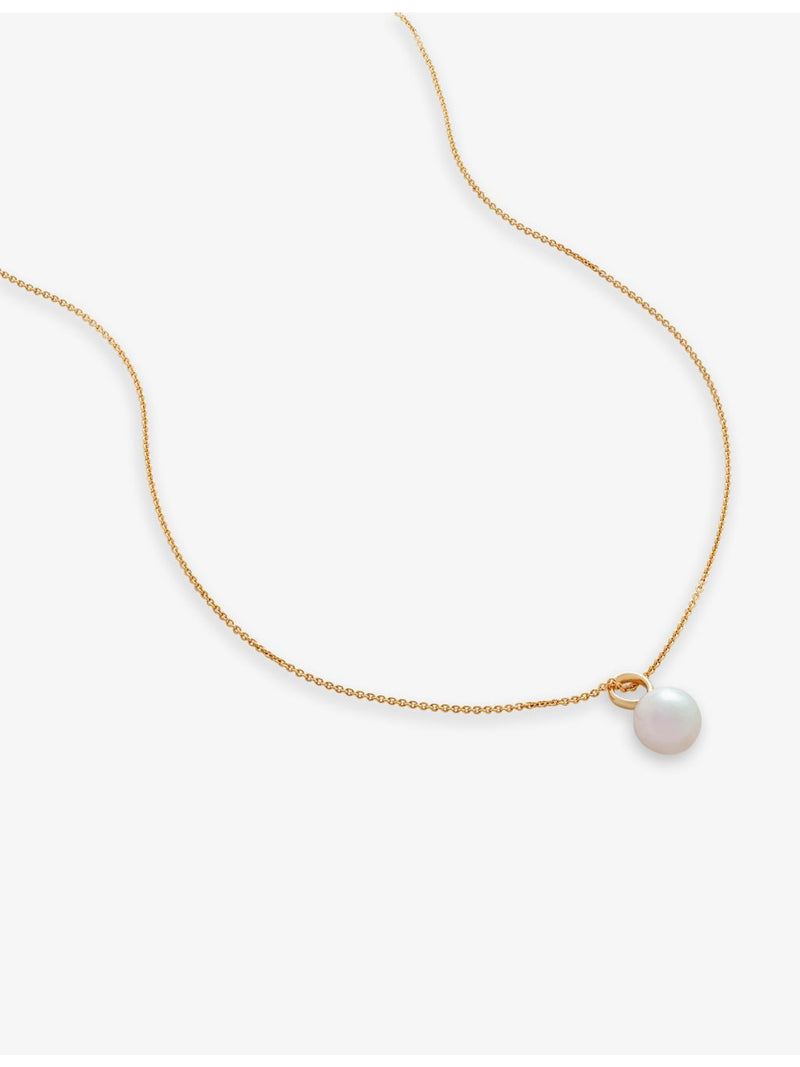 Monica Vinader Nura pearl pendant in 18ct gold vermeil - British product