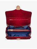 Aspinal of London Mayfair croc-embossed leather top-handle bag (British brand)