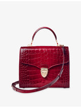 selfridges Aspinal of London Mayfair Croc-Embossed Leather Top-Handle Bag- Buy online at McGrocer