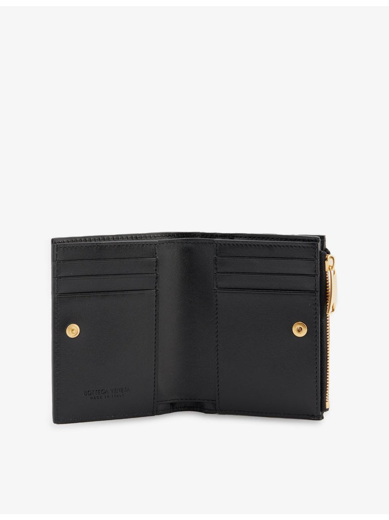 Bottega Veneta Intrecciato zipped leather bifold wallet, UK version