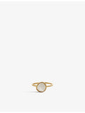 Monica Vinader Siren moonstone ring 18ct gold vermeil, imported from the UK