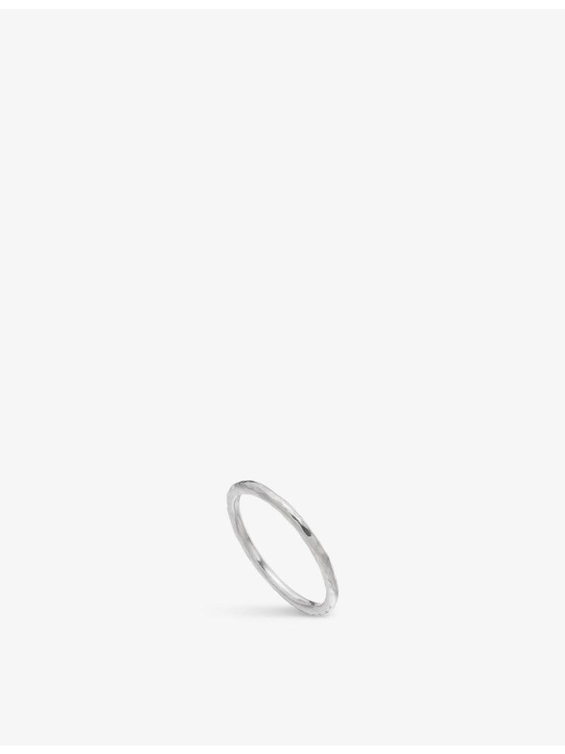Monica Vinader Siren hammered sterling silver ring, UK version