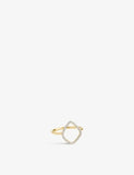 Riva 18ct yellow-gold vermeil plated sterling-silver and 0.045ct diamond ring - K