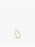Monica Vinader eternity ring 18ct gold vermeil 0.12ct diamond (British brand)