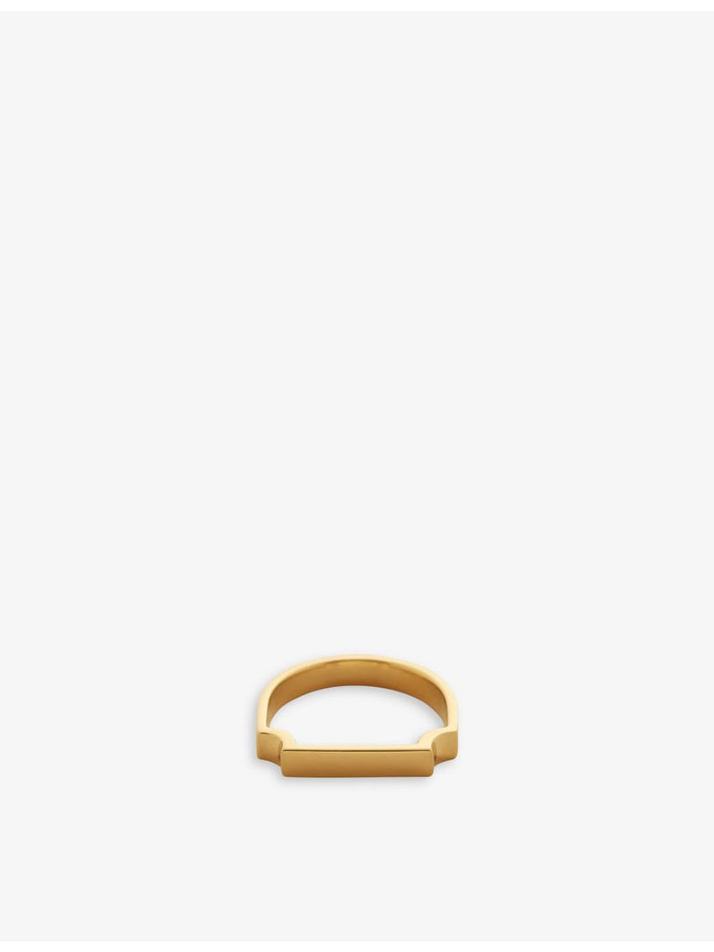 Monica Vinader 18ct yellow gold vermeil ring, imported from the UK