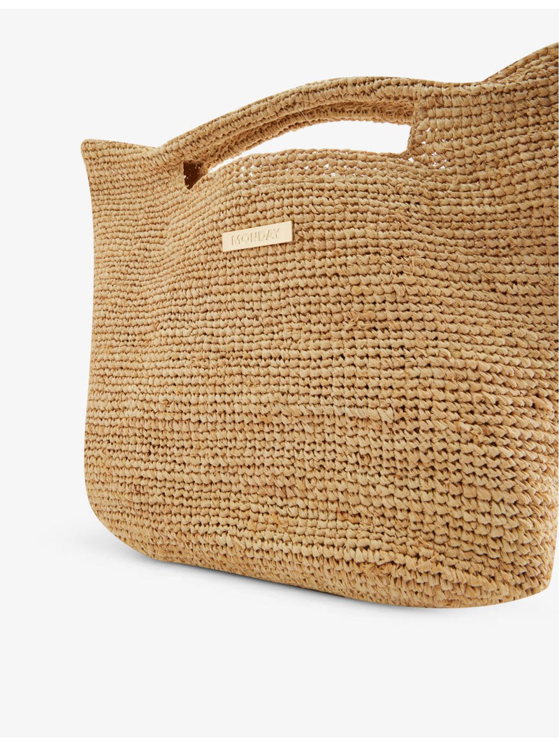 Monday Swimwear Paloma raffia top-handle bag - British product