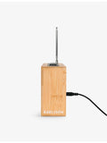 Karlsson Retro Bamboo alarm clock radio - British product