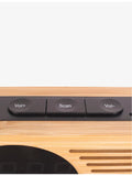 Karlsson Retro Bamboo alarm clock radio - British product