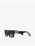 Miu Miu PS 54YS rectangle acetate sunglasses (British brand)