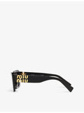 Miu Miu PS 54YS rectangle acetate sunglasses (British brand)