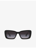 Miu Miu PS 54YS rectangle acetate sunglasses (British brand)
