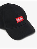 Diesel cotton baseball cap with logo patch, UK version