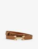 Reiss Hayley hinged-buckle leather belt 2.5cm, imported from the UK