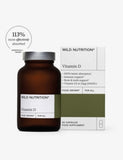 Wild Nutrition Vitamin D3 supplement 30 capsules, UK version