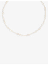 selfridges Astrid & Miyu Serenity Beaded Gold-Toned Brass and Freshwater Pearl Necklace 40cm- Buy online at McGrocer