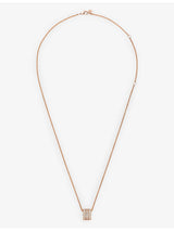selfridges Chaumet Bee de Chaumet 18ct Rose Gold and 0.6ct Diamond Pendant Necklace- Buy online at McGrocer