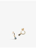 With Love Darling water drop cubic zirconia hoop earrings, UK version