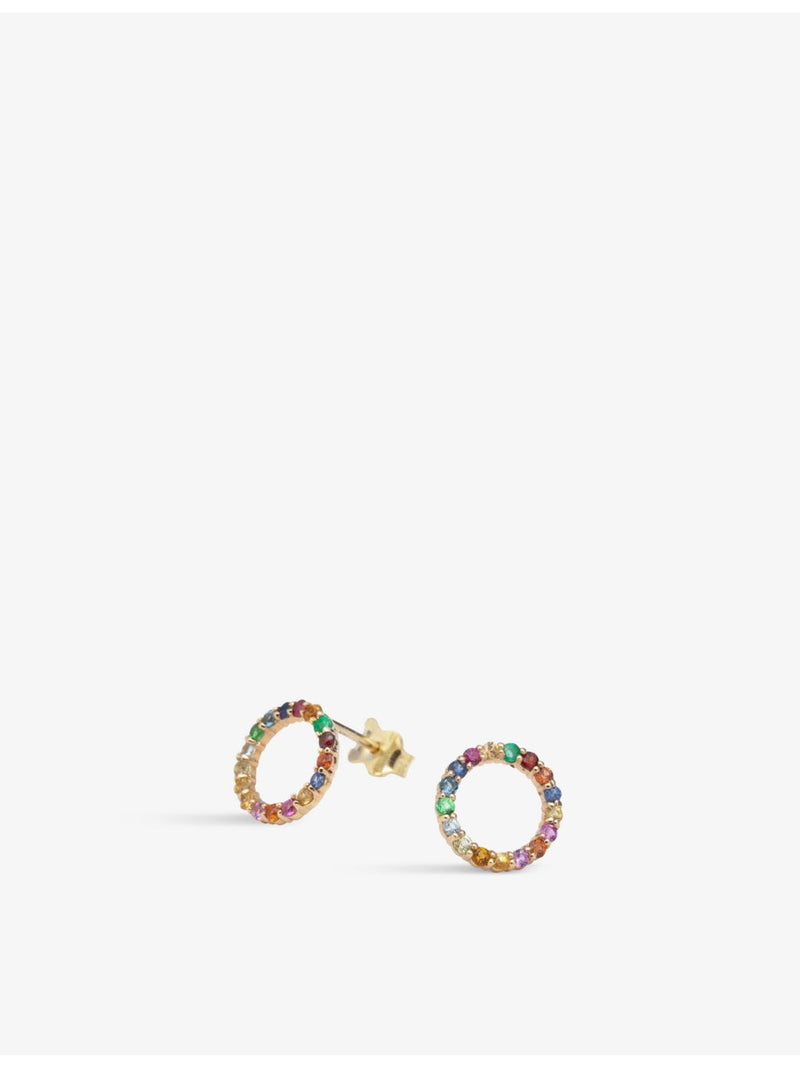 La Maison Couture gold vermeil cubic zirconia stud earrings - British product