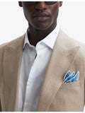 Reiss Ceremony logo-print silk pocket square 32cm (British brand)