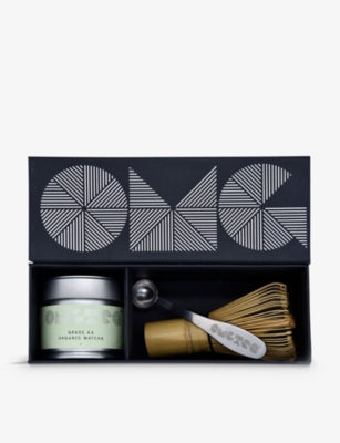 OMGTea AA high-grade matcha gift set with bamboo whisk, UK version